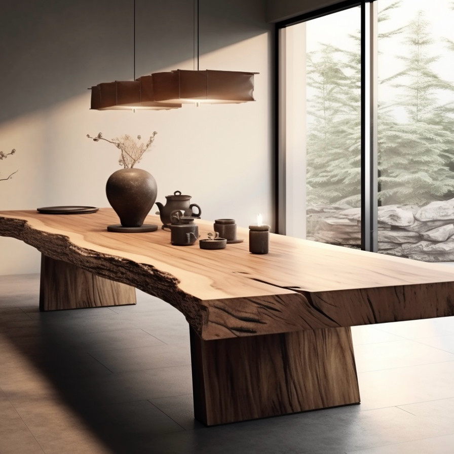 侘寂风茶桌实木大板桌老樟木自然边长桌办公桌原木中古风岛台餐桌,淘宝优惠券,粉丝福利购,淘宝优惠卷