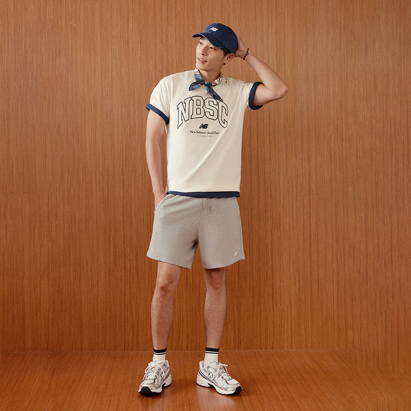 New Balance NB官方男士宽松健身经典百搭休闲运动短裤AMS52315,淘宝优惠券,粉丝福利购,淘宝优惠卷