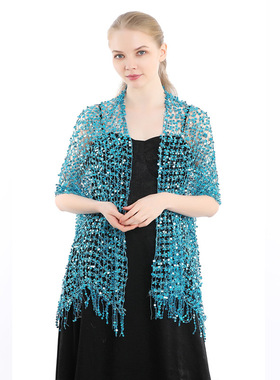 European and American Style Sequin Tassel Shawl Scarf colors