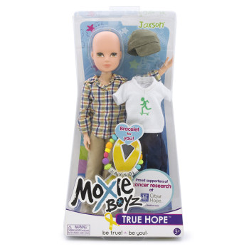 MOXIE GIRLZ Mousse Girl Doll AVERY Boy Bald Changing Clothes Bracelet Jaxson