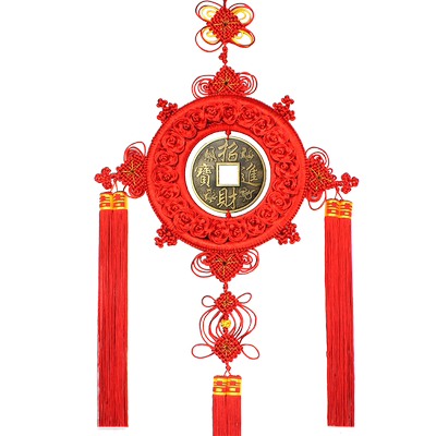 铜钱中国结挂件客厅小号小大号中国节平安结招财辟邪镇宅装饰高档 虎窝淘