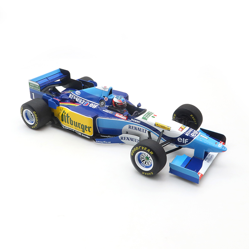 F1赛车模型仿真1:18迷你切贝纳通BENETTON舒马赫1995年B195太平洋 - 图2