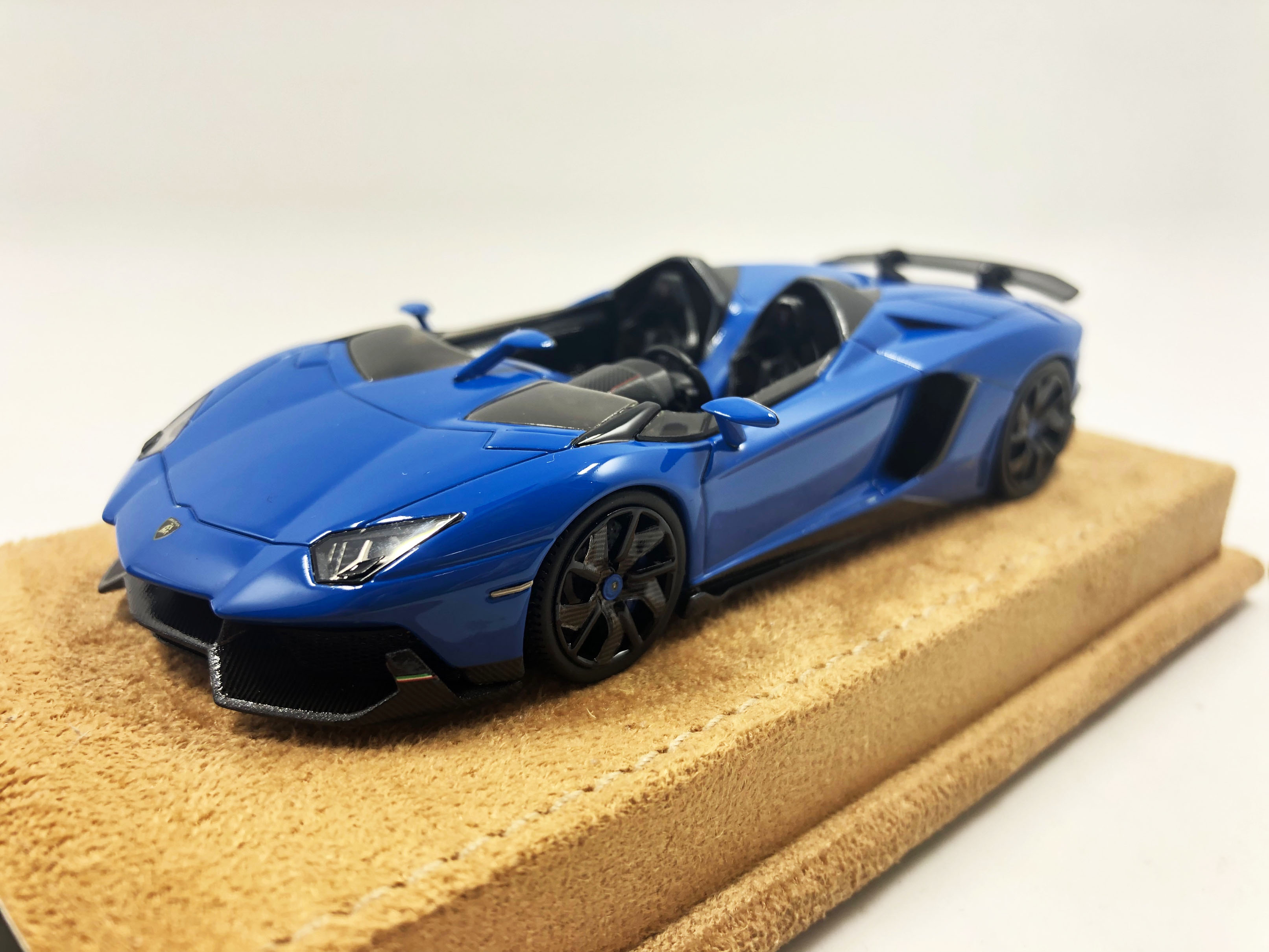 超跑房车模型摆件1:43 LookSmart兰博基尼2012年Aventador J蓝色-图0