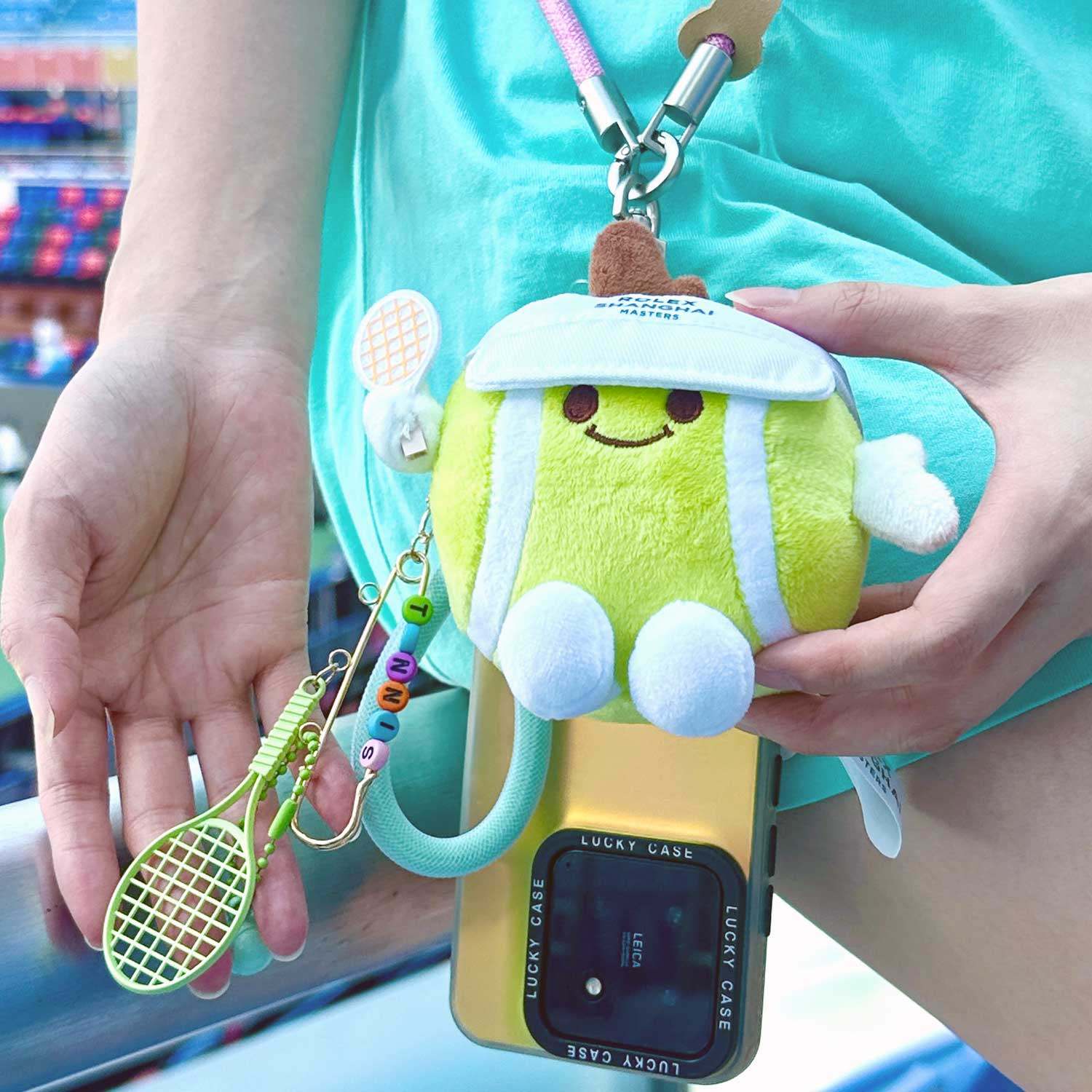 上海ROLEX网球大师赛 网球周边 2025年ATP ACE毛绒手机挂饰迷你款,淘宝优惠券,粉丝福利购,淘宝优惠卷