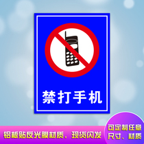 Ban on mobile phone security warning signs Petrol Station Safety Mark Card Notice Posted Card Signage Fix Making