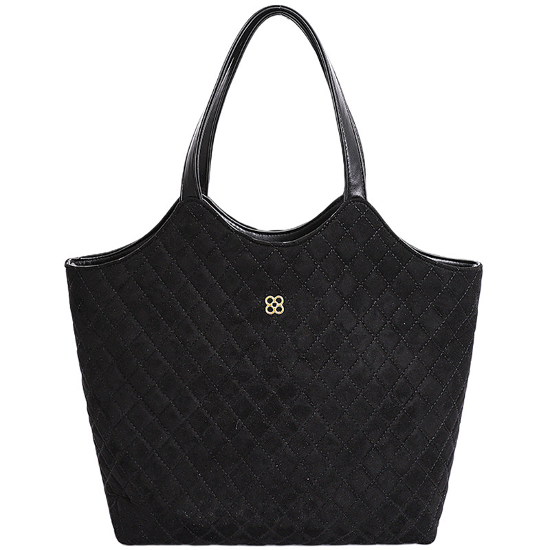 菱格绣线大容量包包女2025秋冬季新款复古麂皮绒单肩包手提托特包,淘宝优惠券,粉丝福利购,淘宝优惠卷