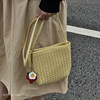 Summer niche woven bucket bag for women crossbody handbag