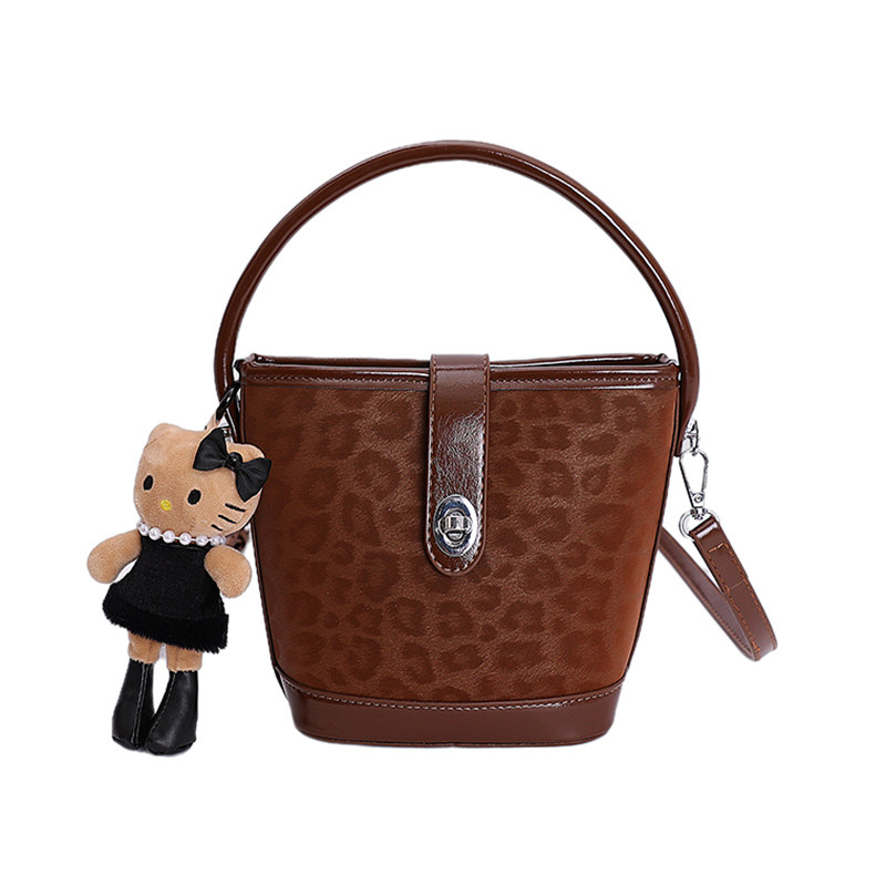 复古小众豹纹包包女2025新款时尚百搭斜挎包精致超火手提包水桶包,淘宝优惠券,粉丝福利购,淘宝优惠卷