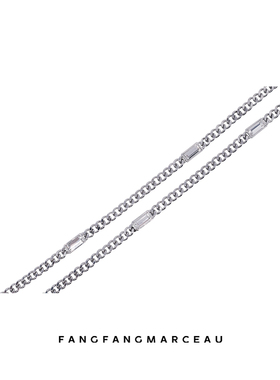 直营情侣欧美镀金金宝石拼接项链