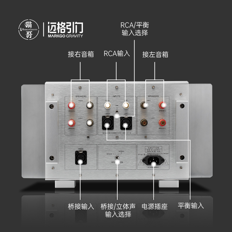 迈格引力猫哥PA101场效应管甲类大功率单声道hifi发烧后级功放机-图2