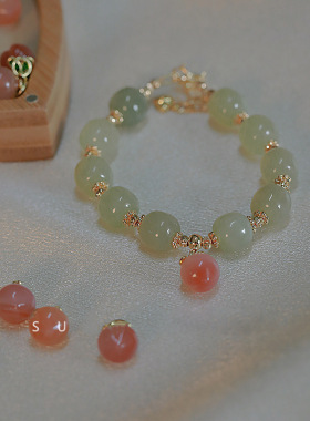 和田玉手链女小众设计感ins风