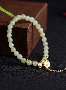 天然和田玉晴水女手链手串