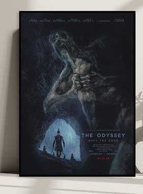 The Odyssey 诺兰奥德赛电影海报装饰画铝合金画框书房有框挂画