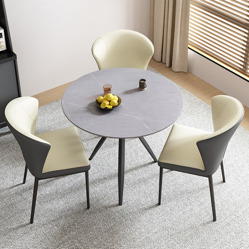 轻奢岩板餐桌办公休闲会客洽谈桌椅咖啡简约阳台桌子郁金香小圆桌,淘宝优惠券,粉丝福利购,淘宝优惠卷