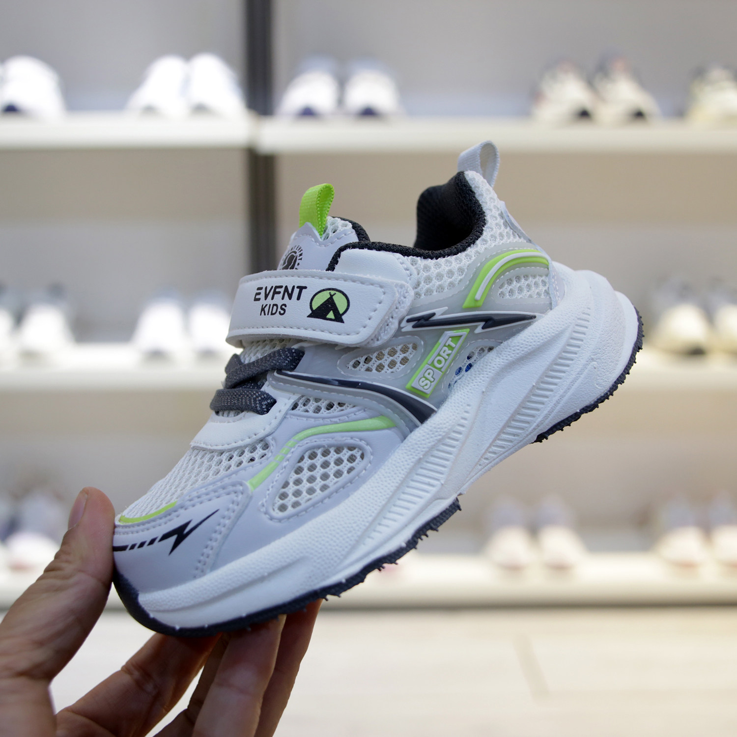 婴芬特25春夏单网新款机能鞋男女童运动鞋23-27码乌拉草中底 - 图0