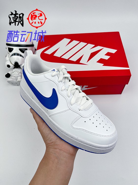 耐克Nike Court Borough Mid 2红蓝鸳鸯魔术贴中帮运动板鞋DO5889 - 图0