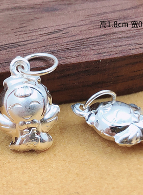 足银男女脚链复古单独小配饰吊坠