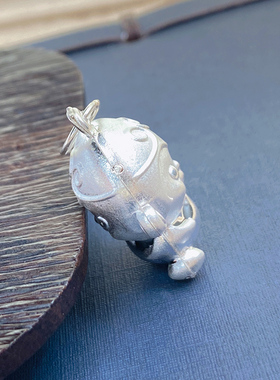 999纯银猴子吊坠足银孙悟空戴金箍立体挂件本命年生肖猴小孩银饰s