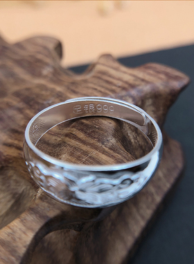 999纯银戒指活口开口莲花女款中