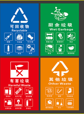天津福州厦门洛阳垃圾分类贴纸