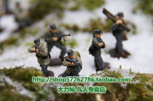 凯撒Caesar二战1:72迷你兵人模型 H067 德军山地部队