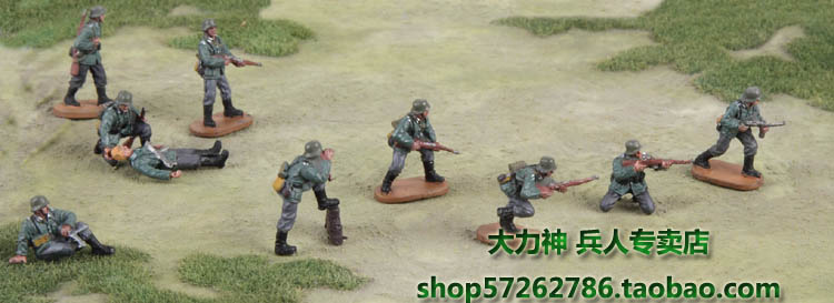 凯撒Caesar 1/72迷你兵人模型 HB07二战战斗组德军（第二版）