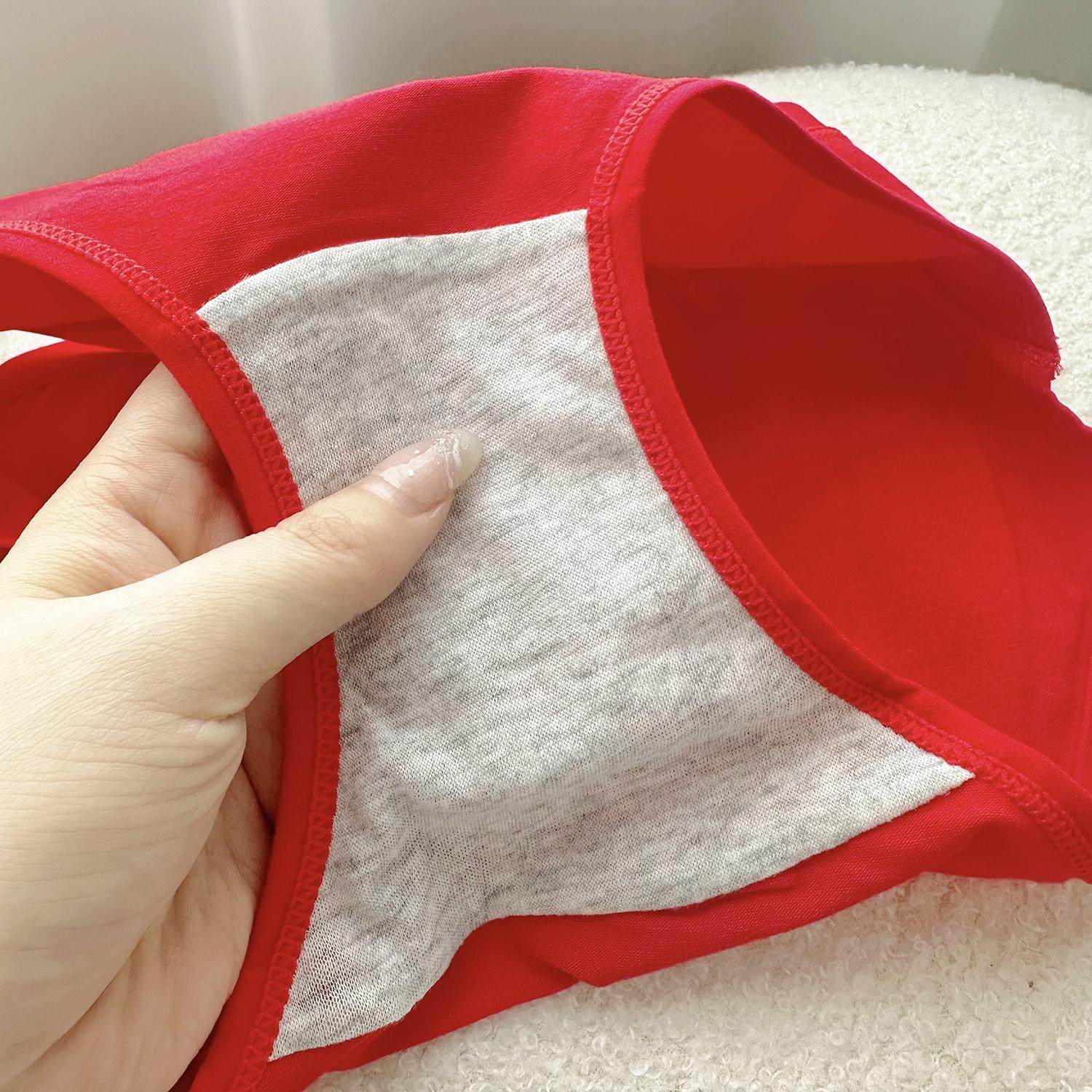 好运常在3条装可爱少女新年本命年大红色中腰纯棉抑菌裆女士内裤,淘宝优惠券,粉丝福利购,淘宝优惠卷