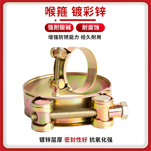 强力喉箍镀锌卡箍固定管道铁钢丝加强箍抱箍重型欧式水管油管管夹 - 图0