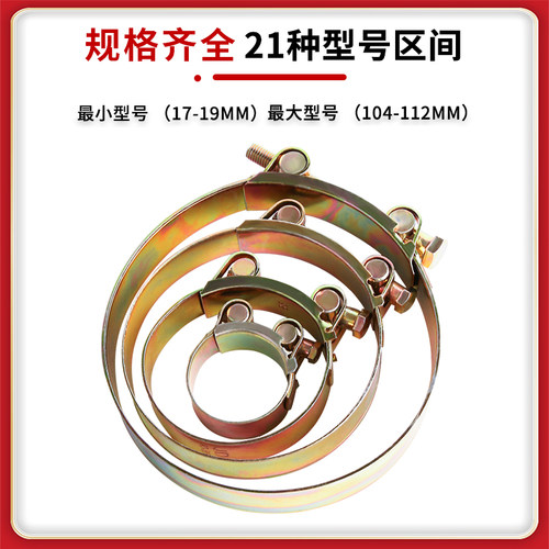 强力喉箍镀锌卡箍固定管道铁钢丝加强箍抱箍重型欧式水管油管管夹 - 图2