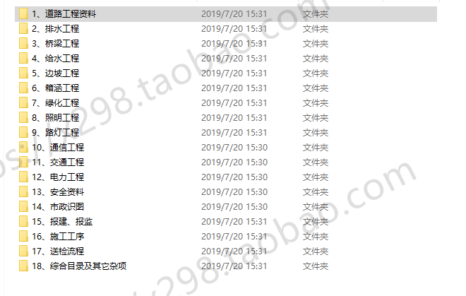 市政工程资料范本模板园林绿化道路照明交通排水报建箱涵桥梁送检 - 图1