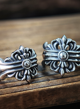铁头的店 925银 复古做旧 Lone ones floraleo ring 开口花戒指