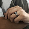 Tietou's store unisex 925 silver vintage ring