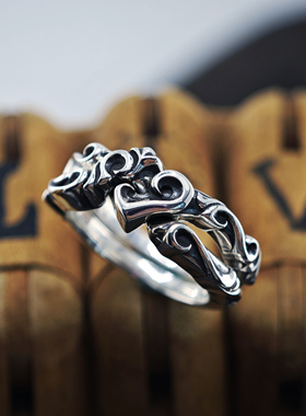 铁头的店 Deal Design 925银 双层拼接桃心戒指情侣指环