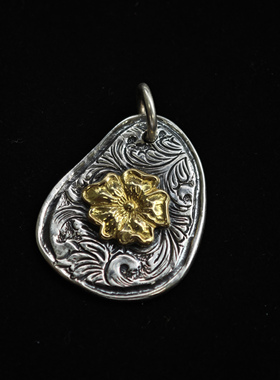 铁头的店男女通用925银唐草吊坠