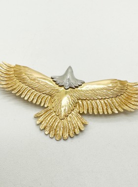 情侣18K金铂金全金老鹰吊坠HB