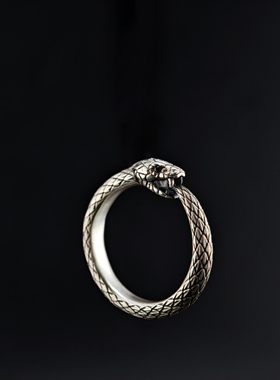 眼王蛇蟒蛇宝石戒指潮流情侣指环