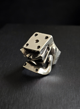 铁头的店925银美式重工复古戒指