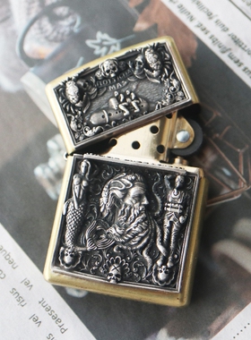 欧洲小众独立品牌纯银贴章zippo