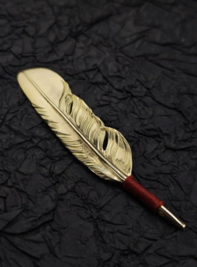 铁头的店18K金男女通用羽毛吊坠