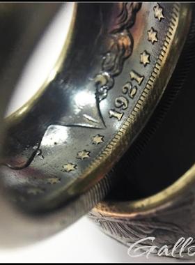 摩根银币戒指早期美国手工