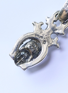 幸运马蹄铁头的店情侣纯银吊坠