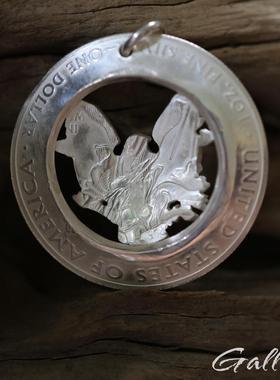 行走鹰洋纯手工制作摩根改造吊坠