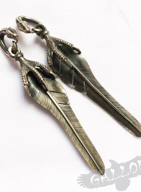 鹰爪羽毛吊坠铁头的店纯银情侣