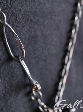 鹰爪骷髅高山隆纯银松石项链套装