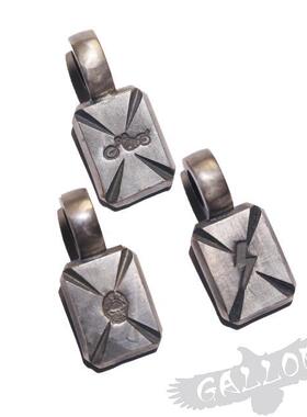 手工錾刻银饼铁头的店纯银情侣