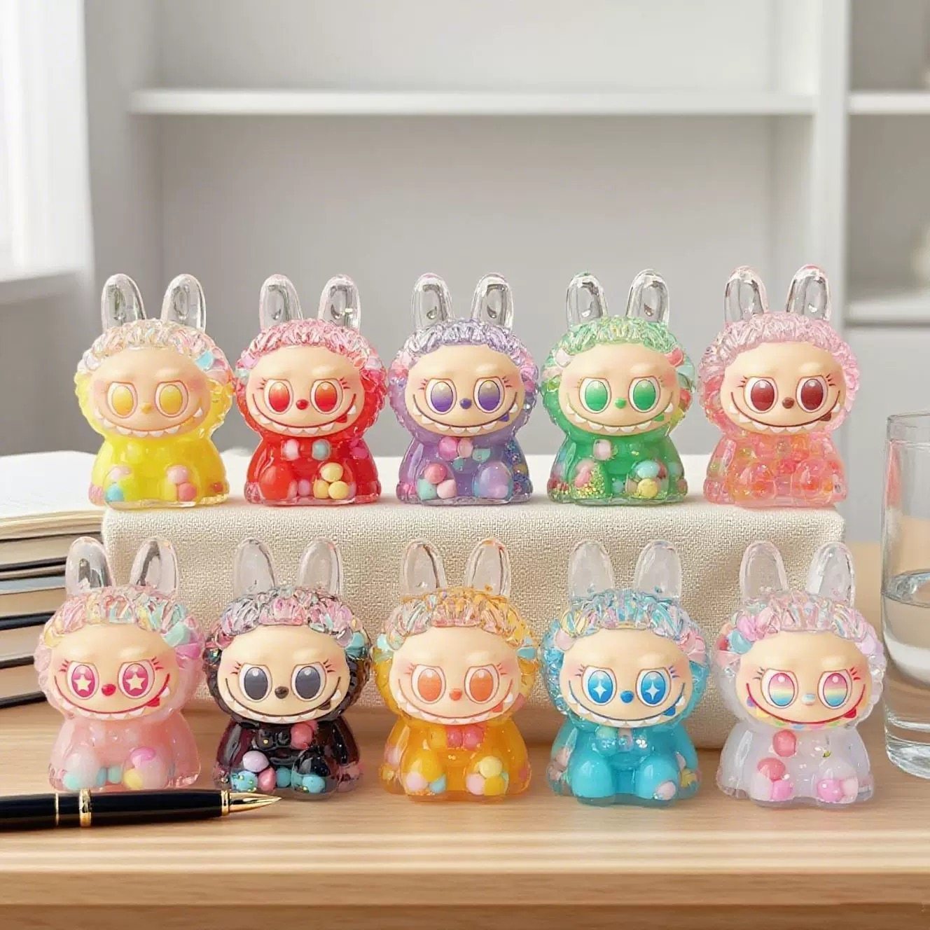 拉布布大号水晶入油桌面摆件创意亚克力流油摆饰车载精致饰品礼物,淘宝优惠券,粉丝福利购,淘宝优惠卷