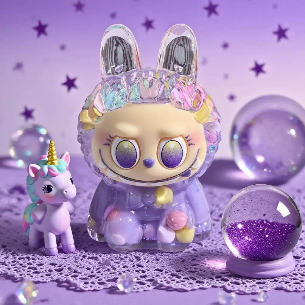 拉布布大号水晶入油桌面摆件创意亚克力流油摆饰车载精致饰品礼物,淘宝优惠券,粉丝福利购,淘宝优惠卷