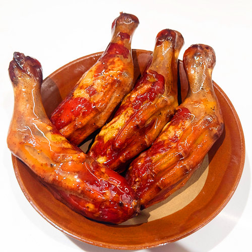 鸭掌香肠四川特产鸭脚板腊肠风干烟熏鸭爪鸭掌包肉麻辣川味500g - 图3