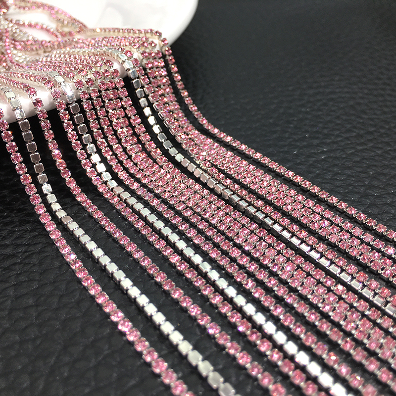 1米1.5mm彩色美甲链条银底密链发饰手机壳DIY美甲装饰材料饰品 - 图2