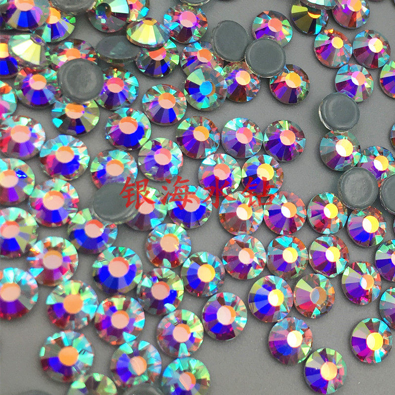 仿奥精品AB烫钻七彩美甲平底钻圆形幻彩玻璃钻拉丁舞蹈服diy水钻,淘宝优惠券,粉丝福利购,淘宝优惠卷